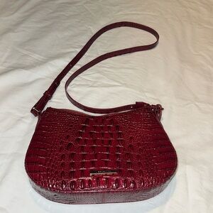 Brahmin Shayna Crossbody in Vintage Red Melbourne Leather, Pristine